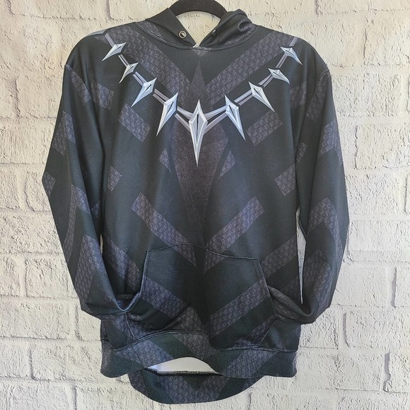 Men's Marvel Black Panther Comic Character Logo Hoodie SZ XL - Picture 1 of 13